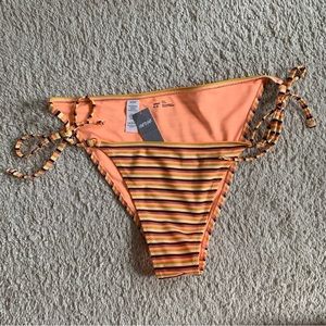 Aerie swim | NWT Cheeky String Tie Striped Bikini Bottom Size M